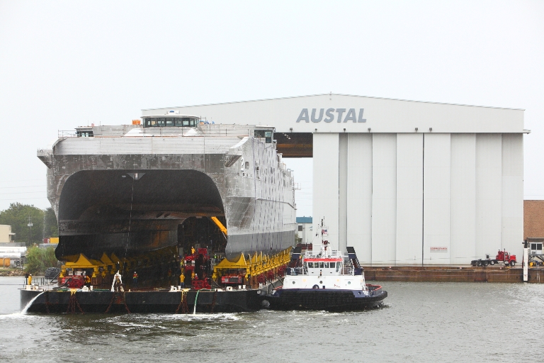 JHSV Transfer 4 loading onto barge